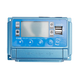40A MPPT Solar Charge Controller with Bluetooth & APP – Fits 12V-60V LiFePO4, AGM, Gel, Lead Acid Batteries (Blue)