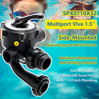 SPX0710X32 Vari-Flo Multiport Valve 1.5“ For Hayward S200 and S240 Series Pool