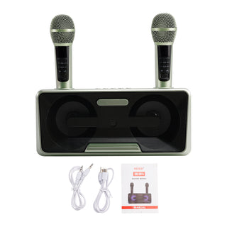 Wireless Bluetooth Speaker Dual Microphone Karaoke for Home Party Picnic Outdoor