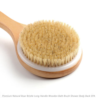 Back Scrubber Brush SPA Body Brush Natural Wooden Handle Brush
