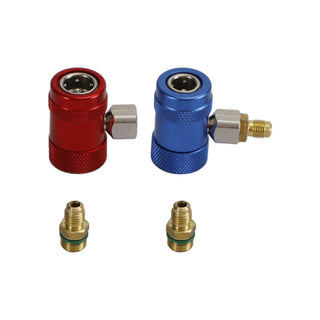 A/C Quick Coupler Adapter Manifold Connector 1/4" Sae Hvac High&Low Side