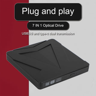 USB Type-C 7 IN 1 External ray Disc Writer  Reader CD DVD Drive USB 3.0