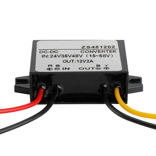 Waterproof Buck Step Down Converter DC24V 36V 48V to DC12V 2A Car Power Module