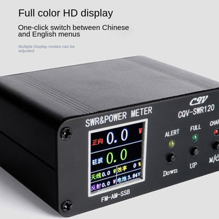 1.8MHz-54MHz Standing Wave Meter 240*240 Full Color Display 0.5-120W Power meter