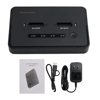SATA Docking Station Duplicator SSD M.2 SATA+SATA Solid State Drive Enclosure