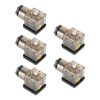 5Pcs Solenoid Valve Coil Plugtransparent Voltage Universal Accessories Dc 24V