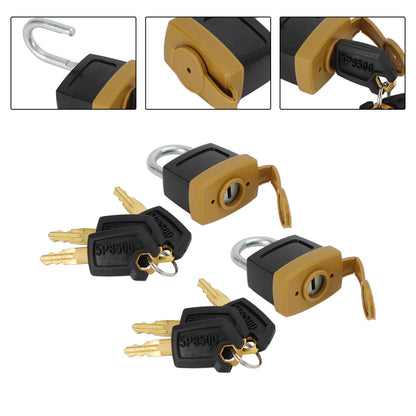 2Set Padlock Pad Lock W/6 New Keys For Caterpillar (CAT) 5P8500 246-2641 Generic