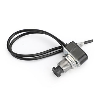 1pc Normally Open Momentary Self-resetting Push Button Reset Switch w/Wire Black