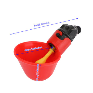 20Pack Poultry Water Drinking Cups Chicken Hen Plastic Automatic Drinker Quail