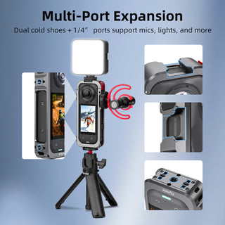 Utility Frame Case Cage for Insta360 X5 Protective Case Quick Release Adapter