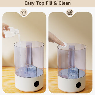 Humidifiers for Bedroom Large Room Home,(7.8L) Cool Mist Top Fill Essential Oil Diffuser for Baby & Plants&Pet, Large capacity dual mist outlet With UV sterilization