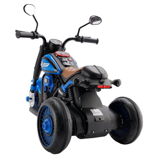 3Wheel 6V Kid Ride On Motorcycle Electric Toy With Colorful Light And Music Blue