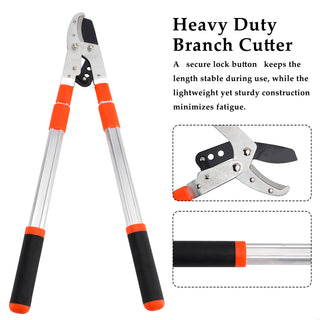 Extendable Anvil Loppers 40in Tree Trimmer Telescopic Heavy Duty Branch Cutter