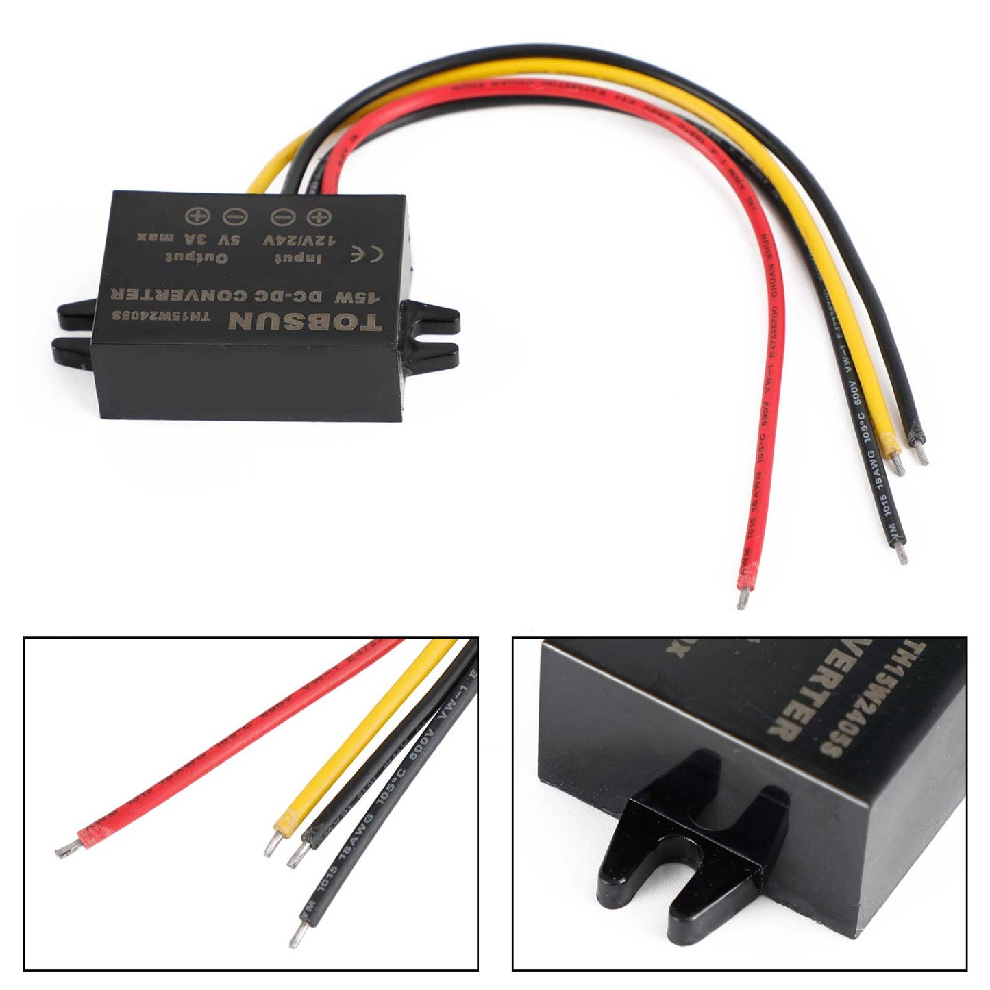 Better Waterproof DC-DC Converter 12V Step Down to 5V Car Power Supply Module 3A Generic