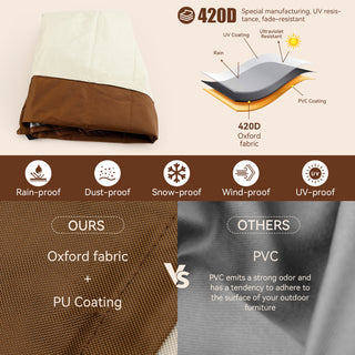 topteng Patio Egg Chair Cover Hanging Outdoor Double Wicker Egg Swing Covers Waterproof