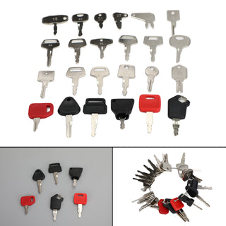 24 Heavy Equipment Construction Ignition Key Set For Case JD Komatsu JCB Volvo