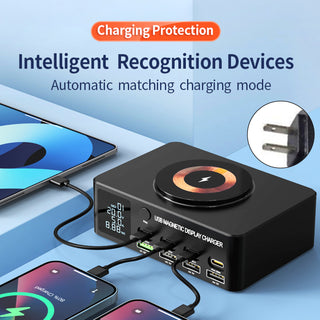 140W Fast Charging Charger Intelligent PD100W Notebook Multi-Port USB Charger US