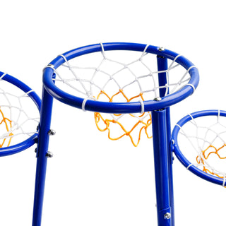 Early Learning 4 Hoop Kid Basketball Hoop Indoor/Outdoor Preschool Hoop Set Blue