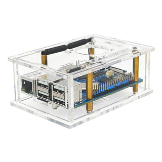 Orange Pi 4A Acrylic Case Orange Pi 4A Transparent Protective Box w Cooling Fan