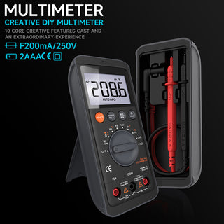 topteng Digital Multimeter Tester, DC AC Voltmeter Ohm Volt Amp Continuity Test