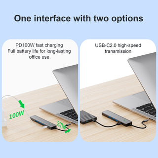5 in 1 TYPE-C USB3.0 HDMI PD100W Interface Hub Adapter Dock for MacBook Pro 15