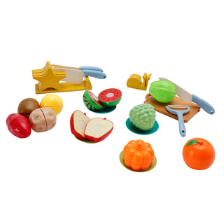 21Pcs Cutting Play Food Pretend Food Fake Food Vegetable Fruits Toys Set For Kid