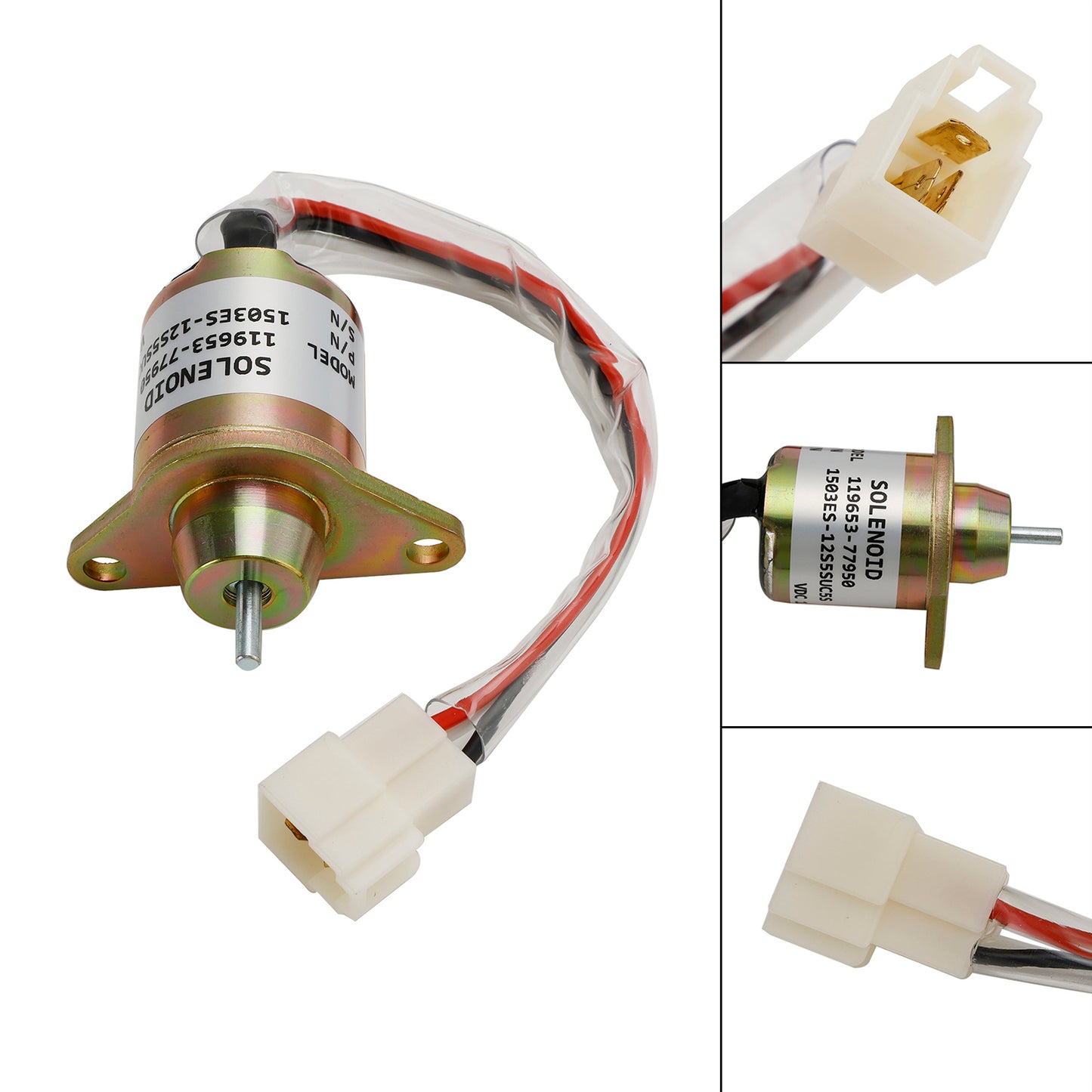 Fuel Shut Off Solenoid Valve Fits For Yanmar 1503ES-12S5SUC5S 119653-77950 Generic