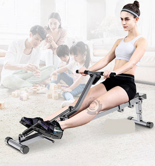 Folding Mute Single Bar Rowing Machine Home Cardio Workout