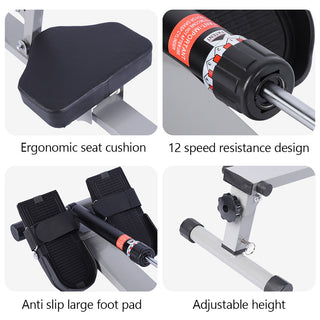 Folding Mute Single Bar Rowing Machine Home Cardio Workout