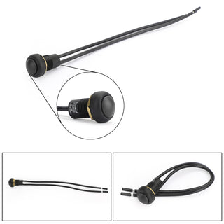 1Pcs Waterproof Momentary Reset ON/OFF Push Button Round Switch with Wire Black