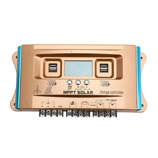 12V-60V 100A MPPT Dual USB Charge Wind-Solar Hybrid System Controller Auto