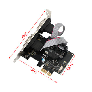 PCIE To 2-Port Dual RS232 Serial PCI-E Extender Board Adapter Card WCH382 Chip