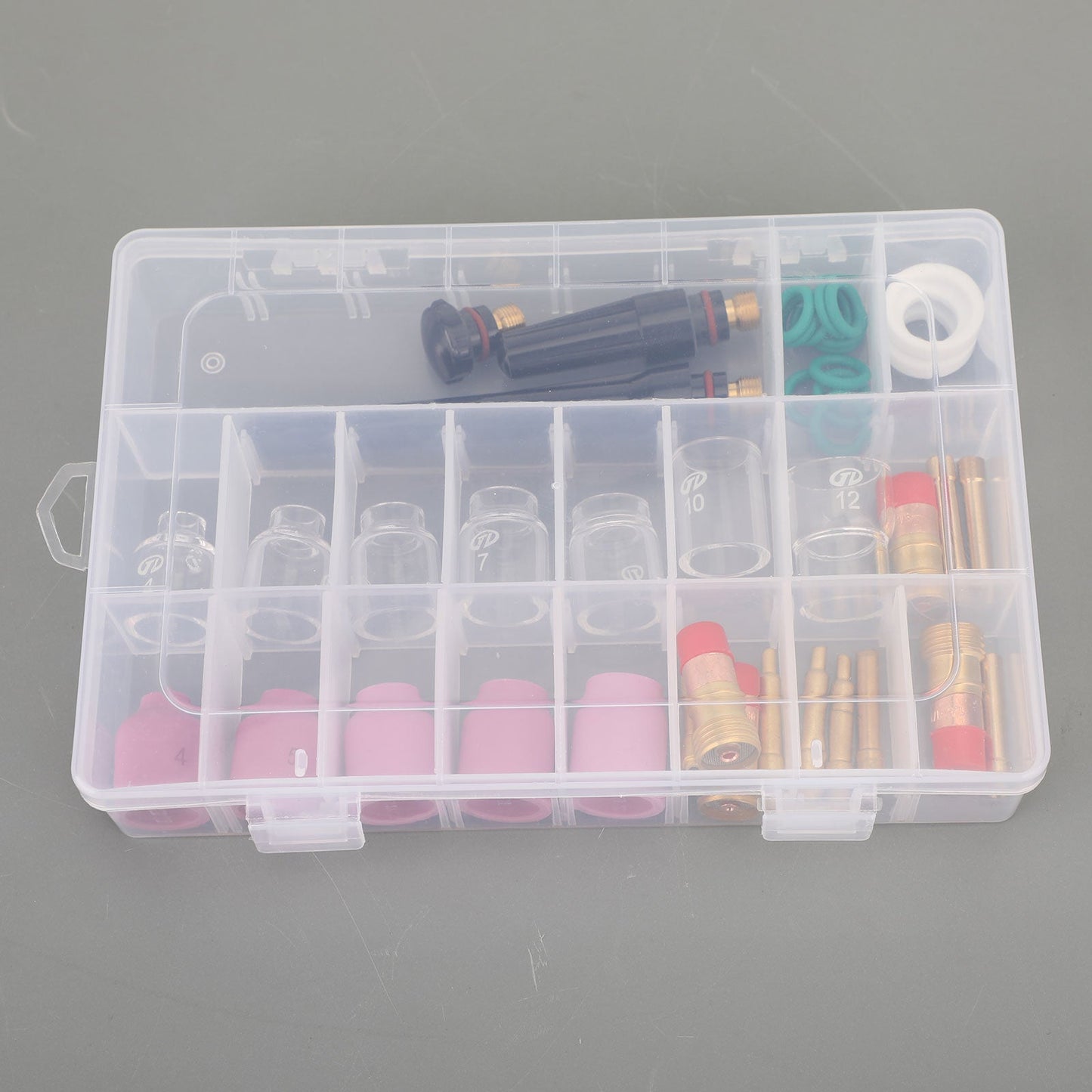 40Pcs TIG Welding Torch Stubby Gas Lens Glass Cup Kit For WP-17/18/26 Generic