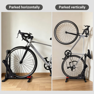 Folding Bike Parking Stand – Adjustable Storage Rack for 24"–29" Mountain, Road & Cruiser Bikes