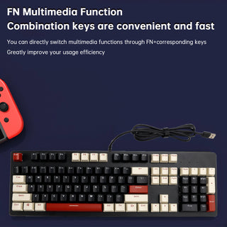 104Key Wired Mechanical Linear Switch Gaming Keyboard Hot-Swappable Customizable