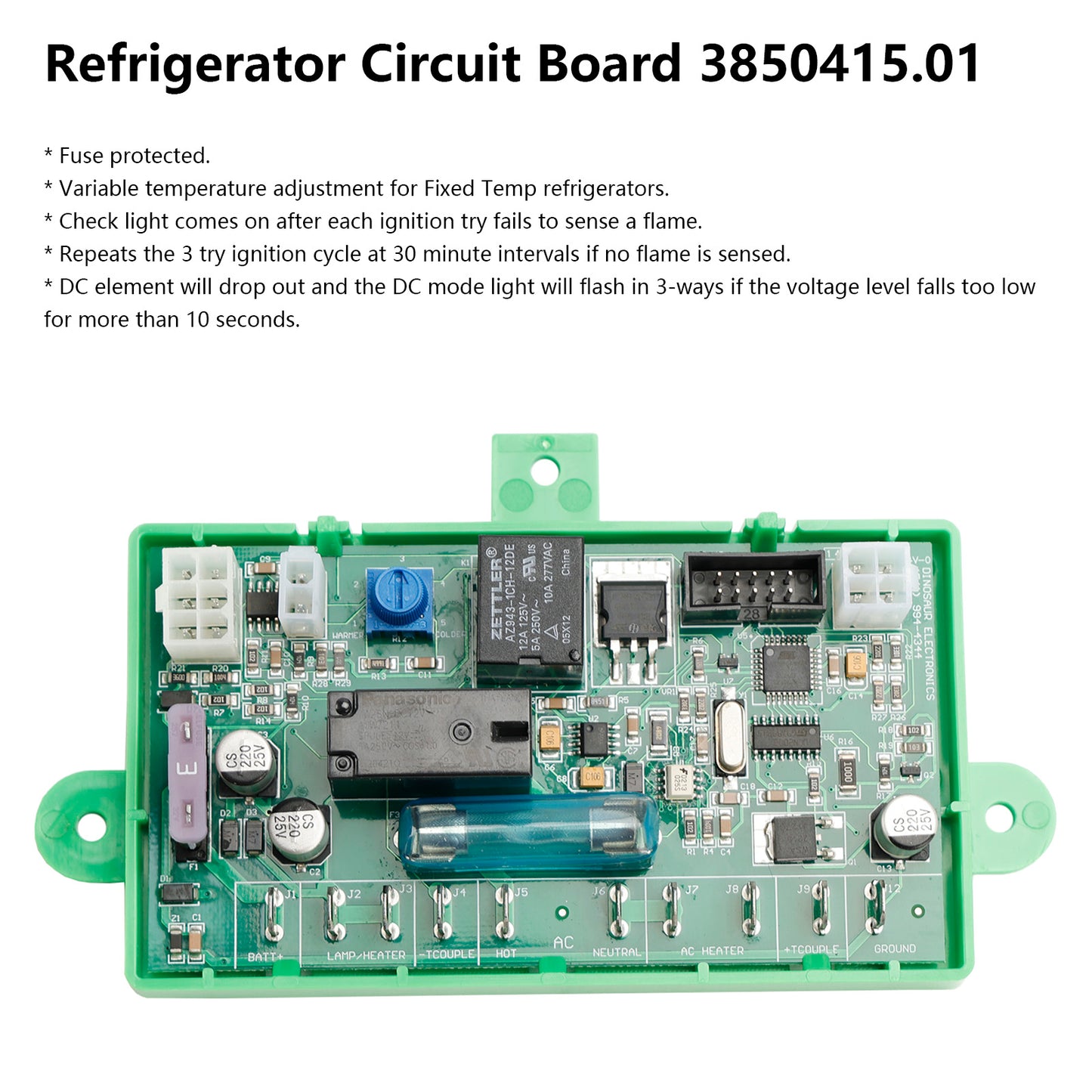 Refrigerator Main Power Control Circuit Board 3850415.01 Fit for Dometic