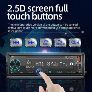 2.5D touch screen 1DIN Bluetooth Stereo Radio FM Car MP3 Player Remote Control