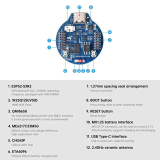 ESP32 S3 Development Board IPS Screen WIFI Bluetooth 240Mhz Operating Frequency