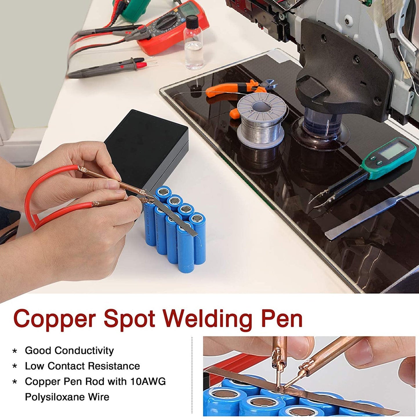 Portable 6 Gears Adjustable Mini Spot Welding Machine Kit For 18650 Battery Generic