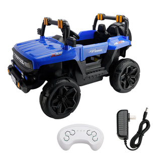 4Wheel 12V Electric Kid Ride On Truck Toy Car With Remote Control LED Light Blue