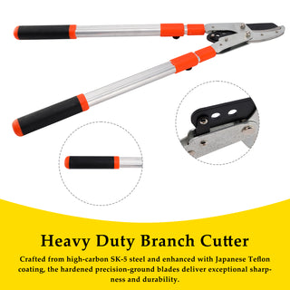 Extendable Anvil Loppers 40in Tree Trimmer Telescopic Heavy Duty Branch Cutter