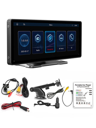 10.26" Wireless Carplay Bluetooth Stereo Radio FM Car MP5 Player + 4 LED Camera