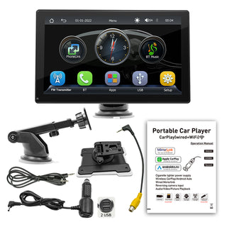 9"  Car MP5 Player Apple Carplay/Android Auto Car Bluetooth Radio + 4 LED Camera