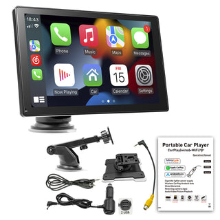 9"  Car MP5 Player Apple Carplay/Android Auto Car Bluetooth Radio + 4 LED Camera
