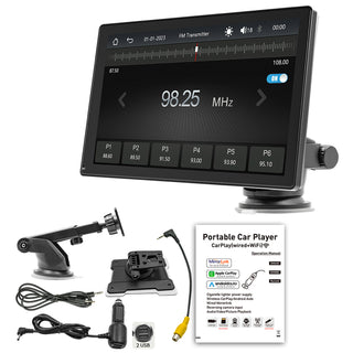 9"  Car MP5 Player Apple Carplay/Android Auto Car Bluetooth Radio + 4 LED Camera