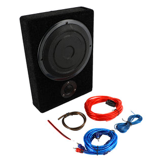 Subwoofer Under-Seat Amplifier Speaker Audio Sub Woofer Slim Box 8" 600W