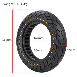 10x2.5 Solid Honeycomb Tire 60/70-6.5 for KUGOO M4 Replace
