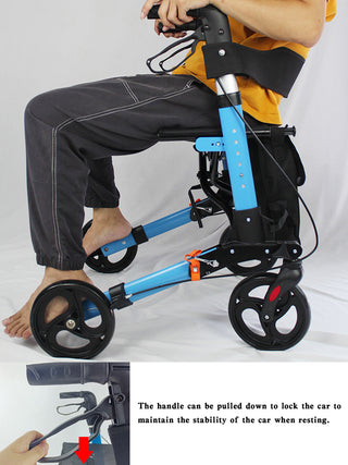 Rollator Walker with 4 Wheels – Lightweight, Foldable, Adjustable