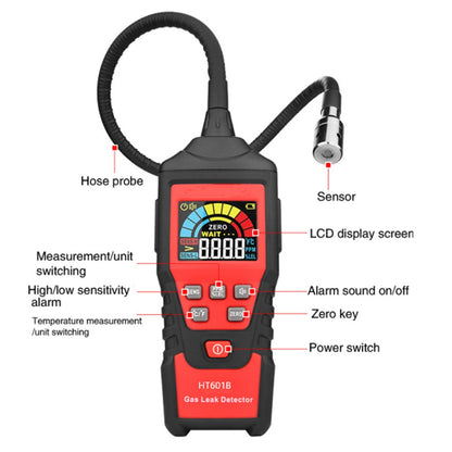 Gas Leak Detector Portable Combustible Gas Detector LCD Tester Visual Leakage Generic