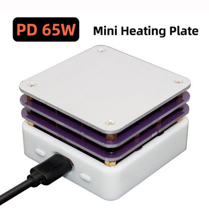 65W Mini Hot Plate PCB Board Soldering LCD Display Soldering Heater Station Generic